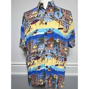 KAHALA (M) Hawaiian Mens Shirt-Vacation-VTG-Beach-California Surf-Aloha-Ocean